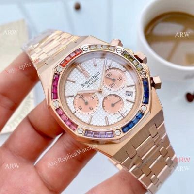 Replica Audemars Piguet Royal Oak Rainbow Watches Rose Gold